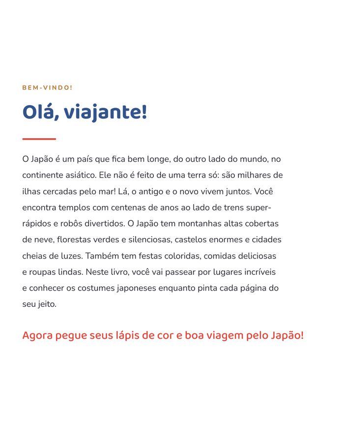 Livro do Japão, página 02: Boas-vindas