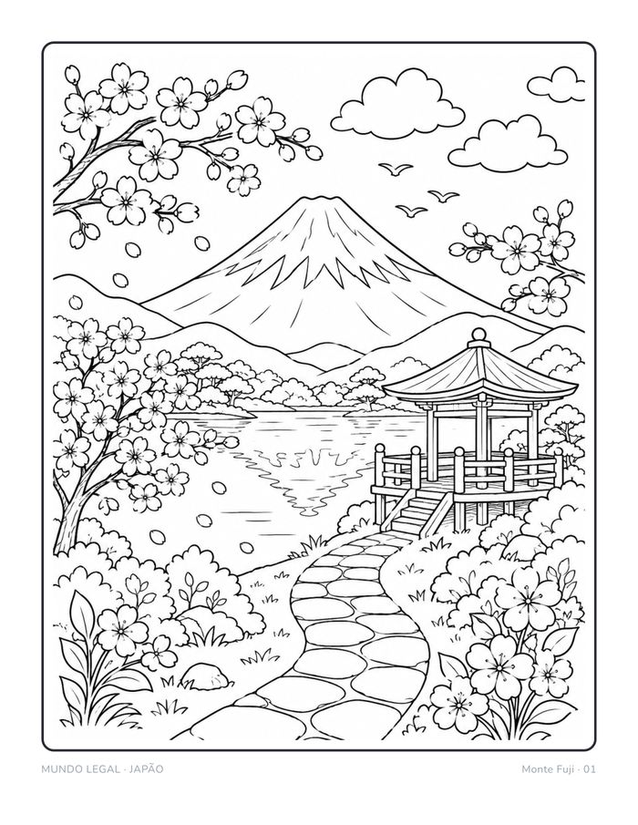 Livro do Japão, página 05: Monte Fuji: o desenho