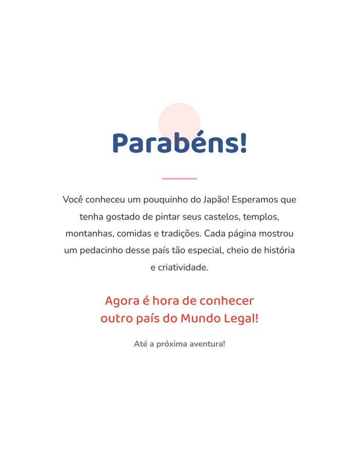 Livro do Japão, página 08: Parabéns